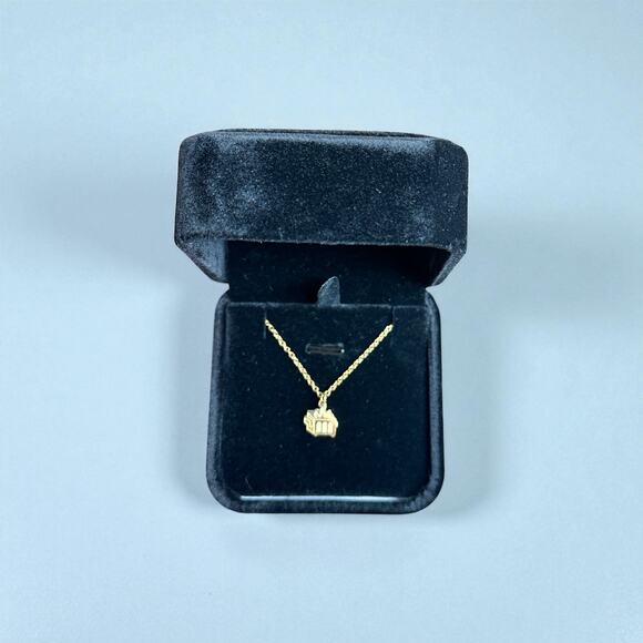 Dumpster Fire Necklace – 14K Gold Filled on Stainless Steel – 16" Dainty Chain - Picture 7 of 7